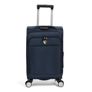 TUCCI Navy Blue 20in Ricerca Softside Carry-on Spinner